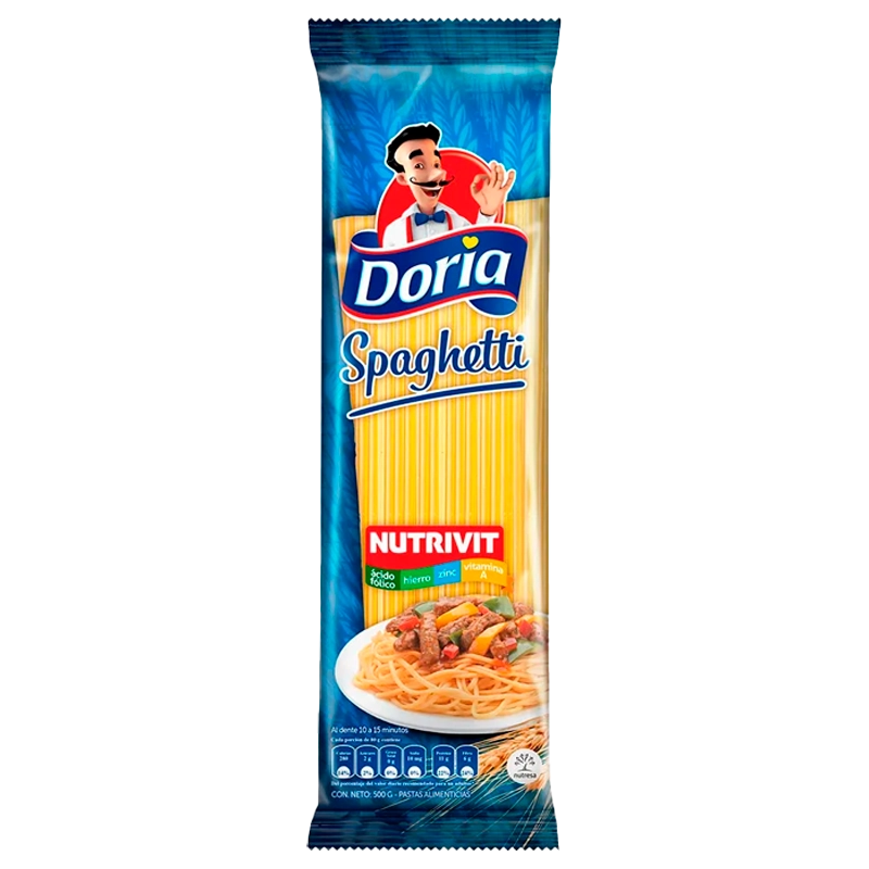 PASTA DORIA SPAGUETTI CLASICA X500GR